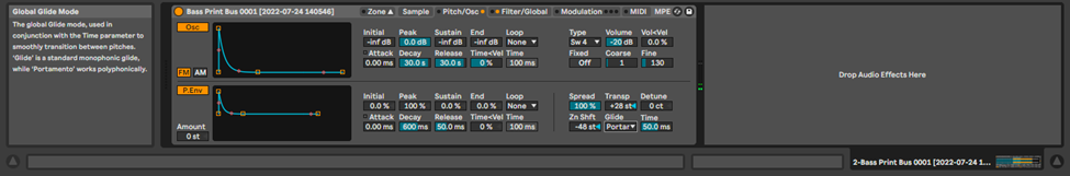 filter global view ableton