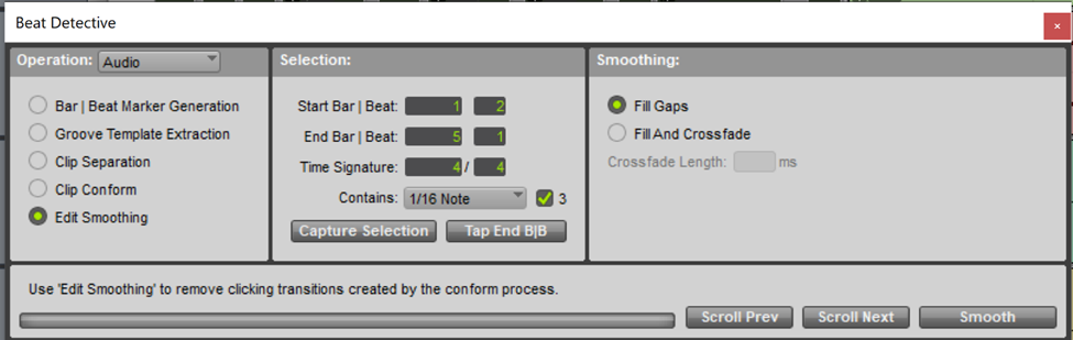 edit smoothing in pro tools