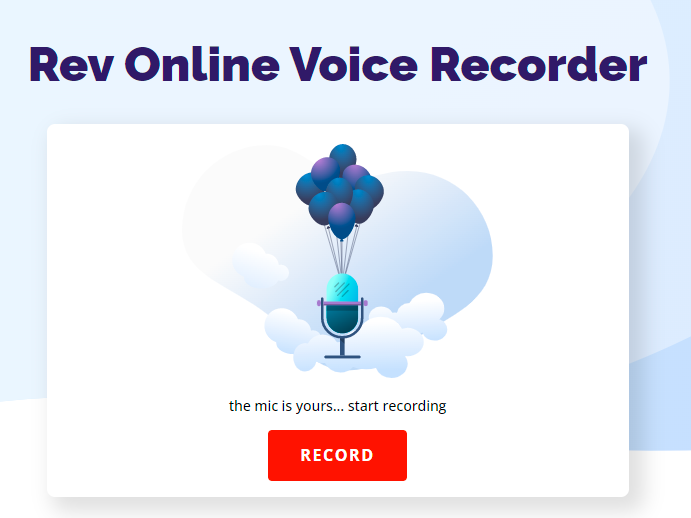 rev online voice recorder