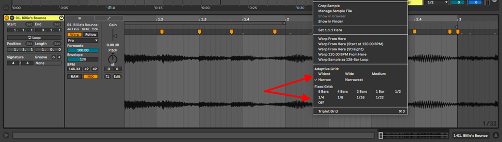 marker placement ableton