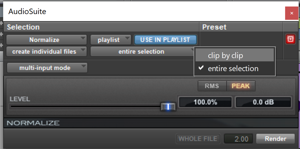 clip by clip option pro tools