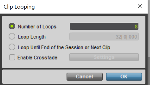 clip looping window pro tools
