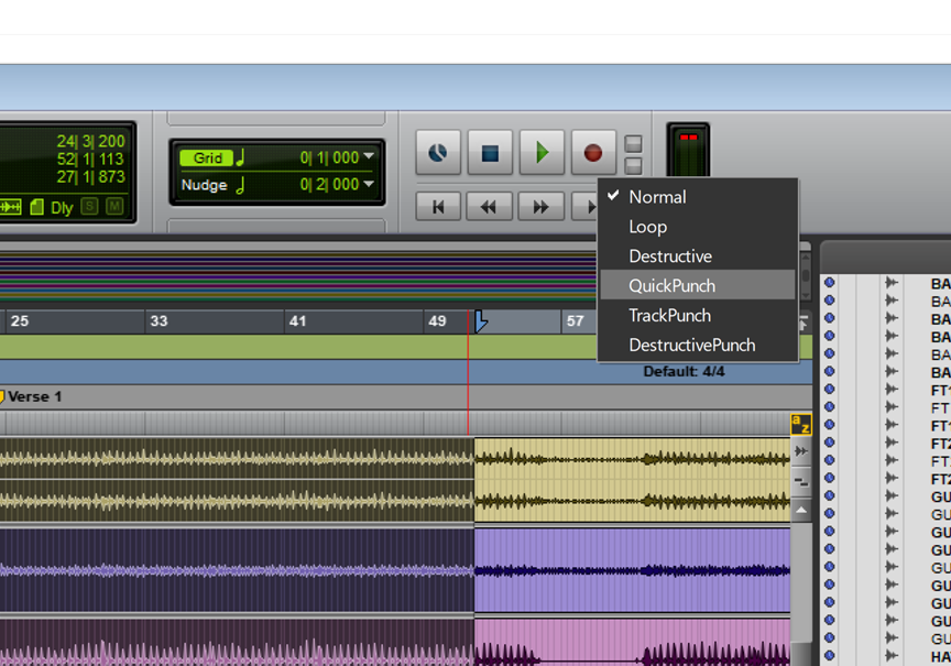 quick punch feature pro tools