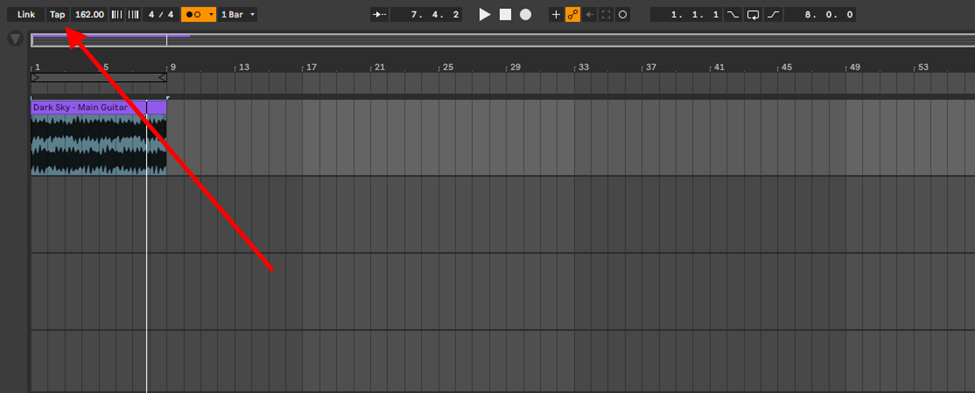 tap in tempo toggle ableton