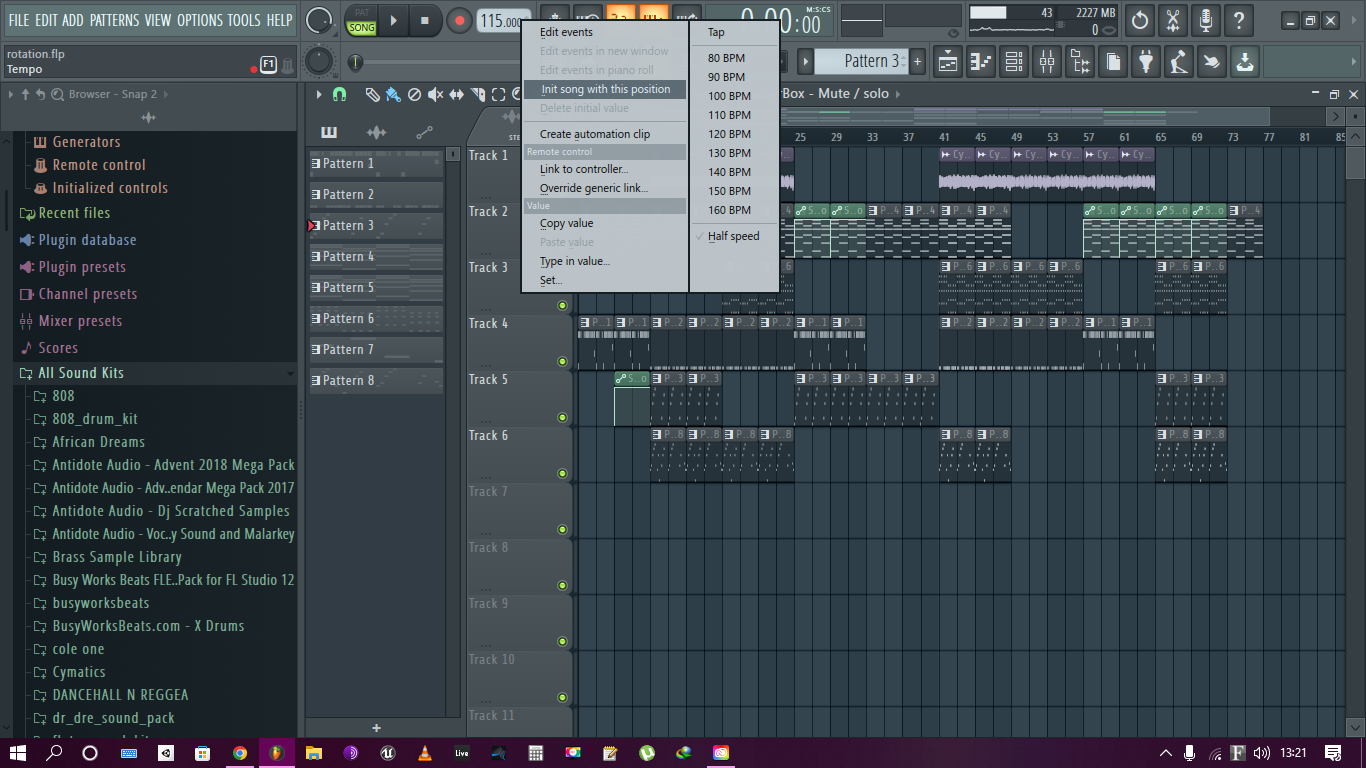 Init song with this position FL Studio
