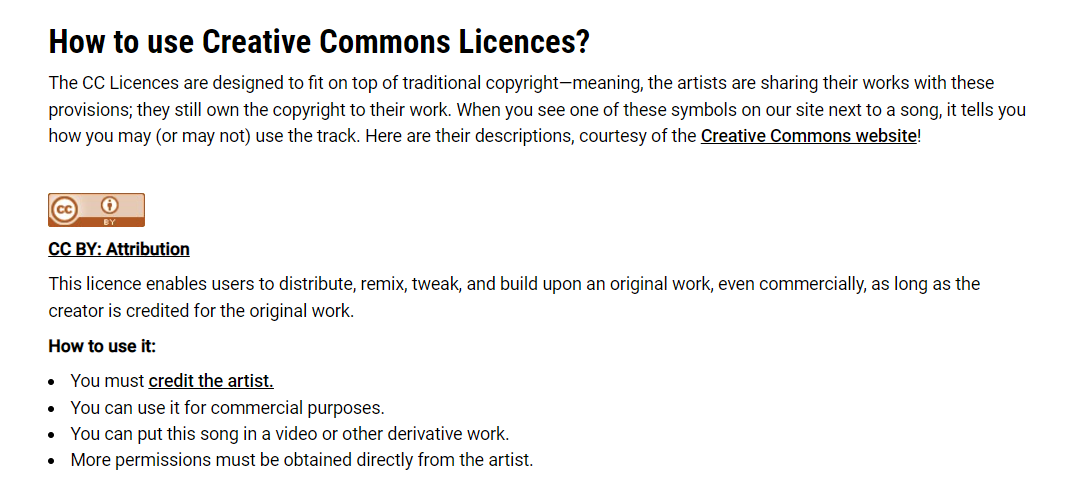 creative common licenses