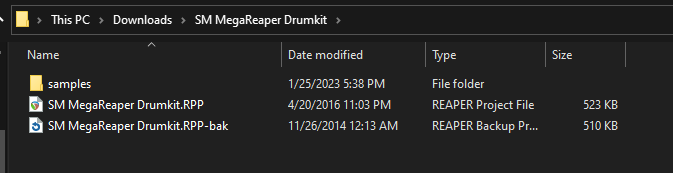 SM MegaReaper Drumkit files