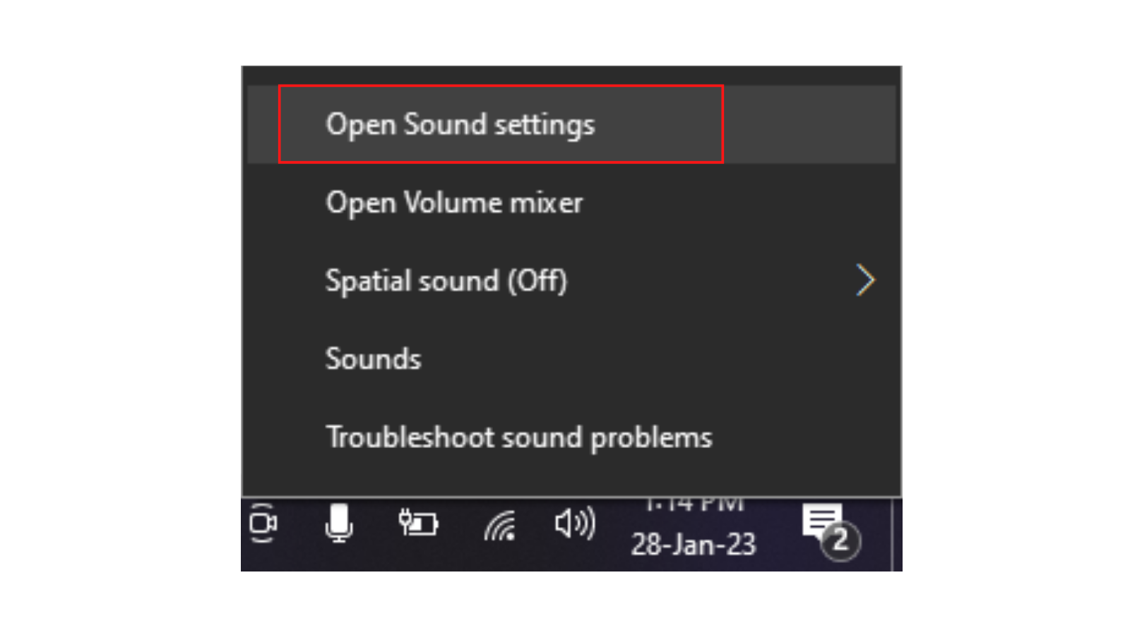 open sound settings computer