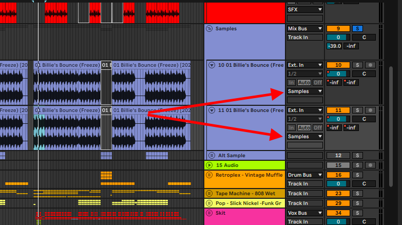 setting specific outputs to tracks ableton