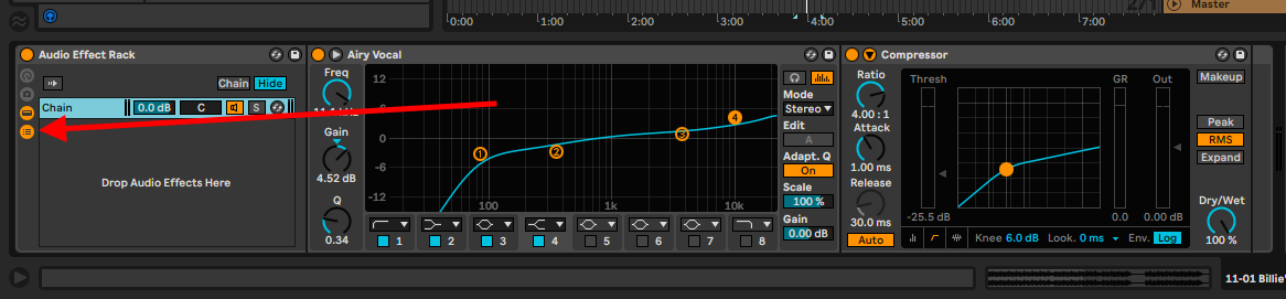 volume control effects ableton