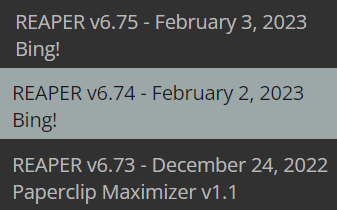 how often is REAPER updated