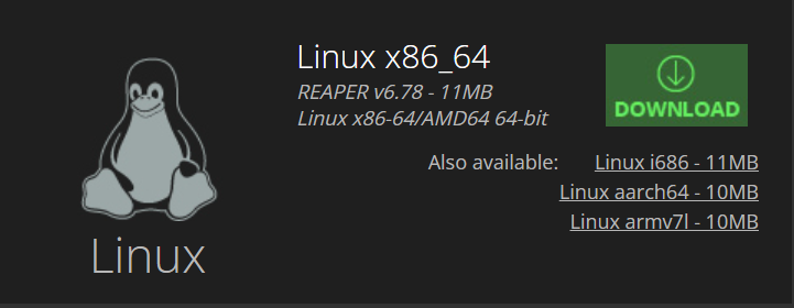 REAPER download linux 64 bit