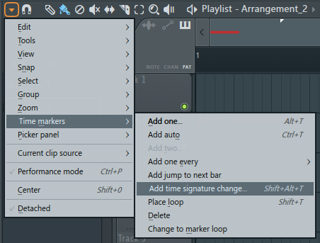 add time signature change FL Studio