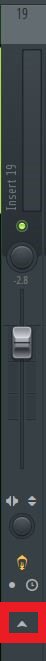 arrow at bottom of mixer track FL Studio