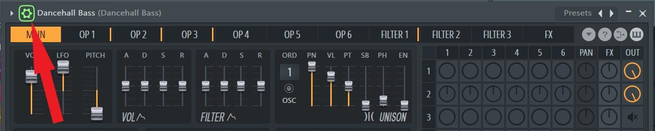 ‘Detailed settings’ gear icon FL Studio