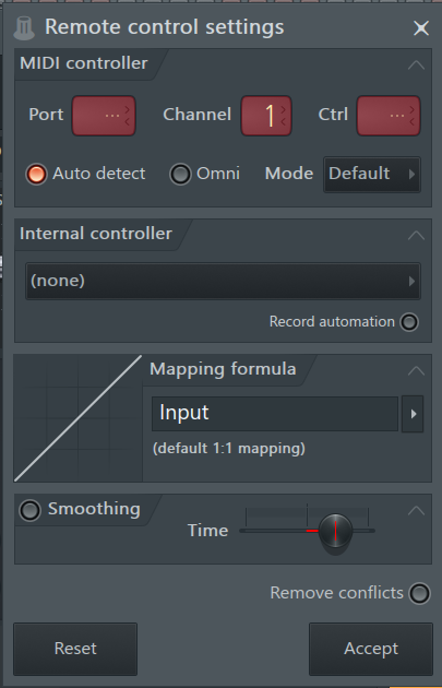remote control settings FL Studio