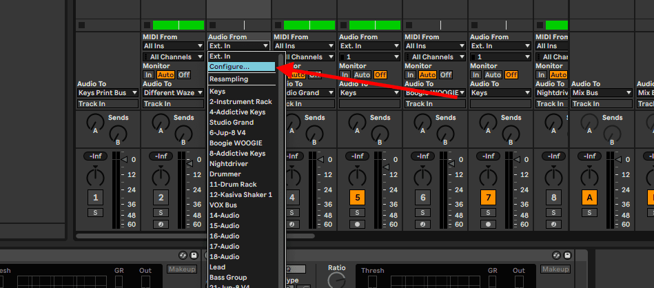 repeat input config ableton