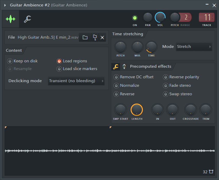 sampler settings FL Studio