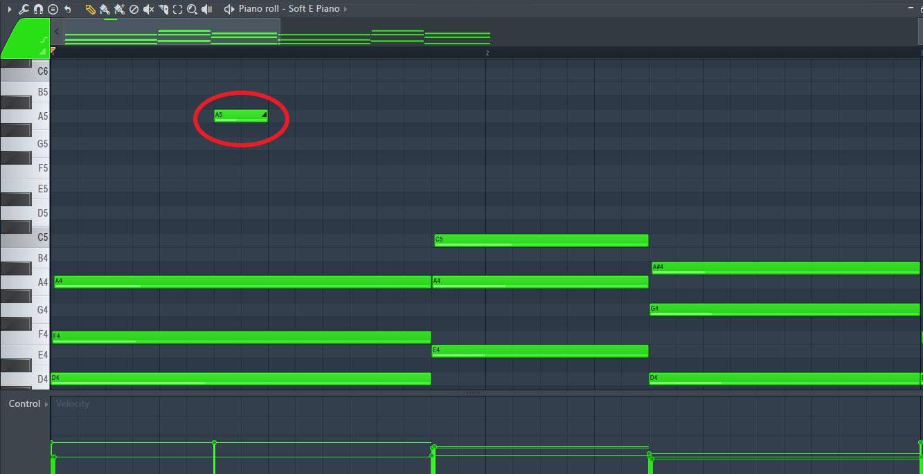 placing slide note on chord FL Studio