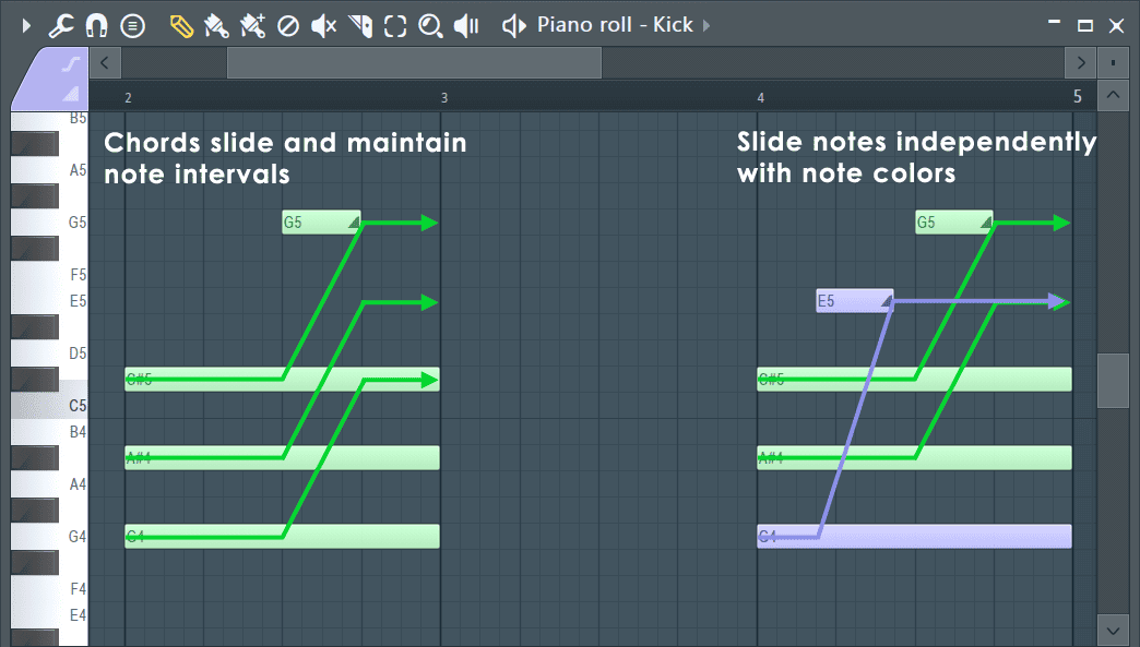 sliding chords FL Studio
