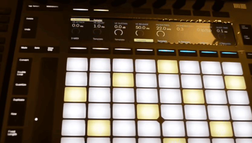 ableton push device graphical display