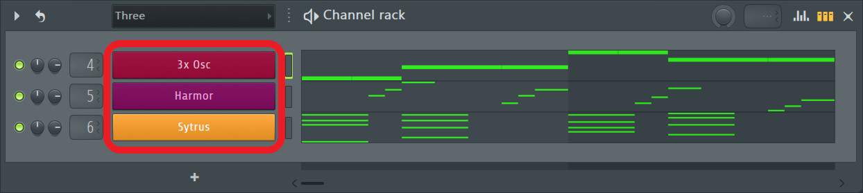 channels in the channel rack FL Studio