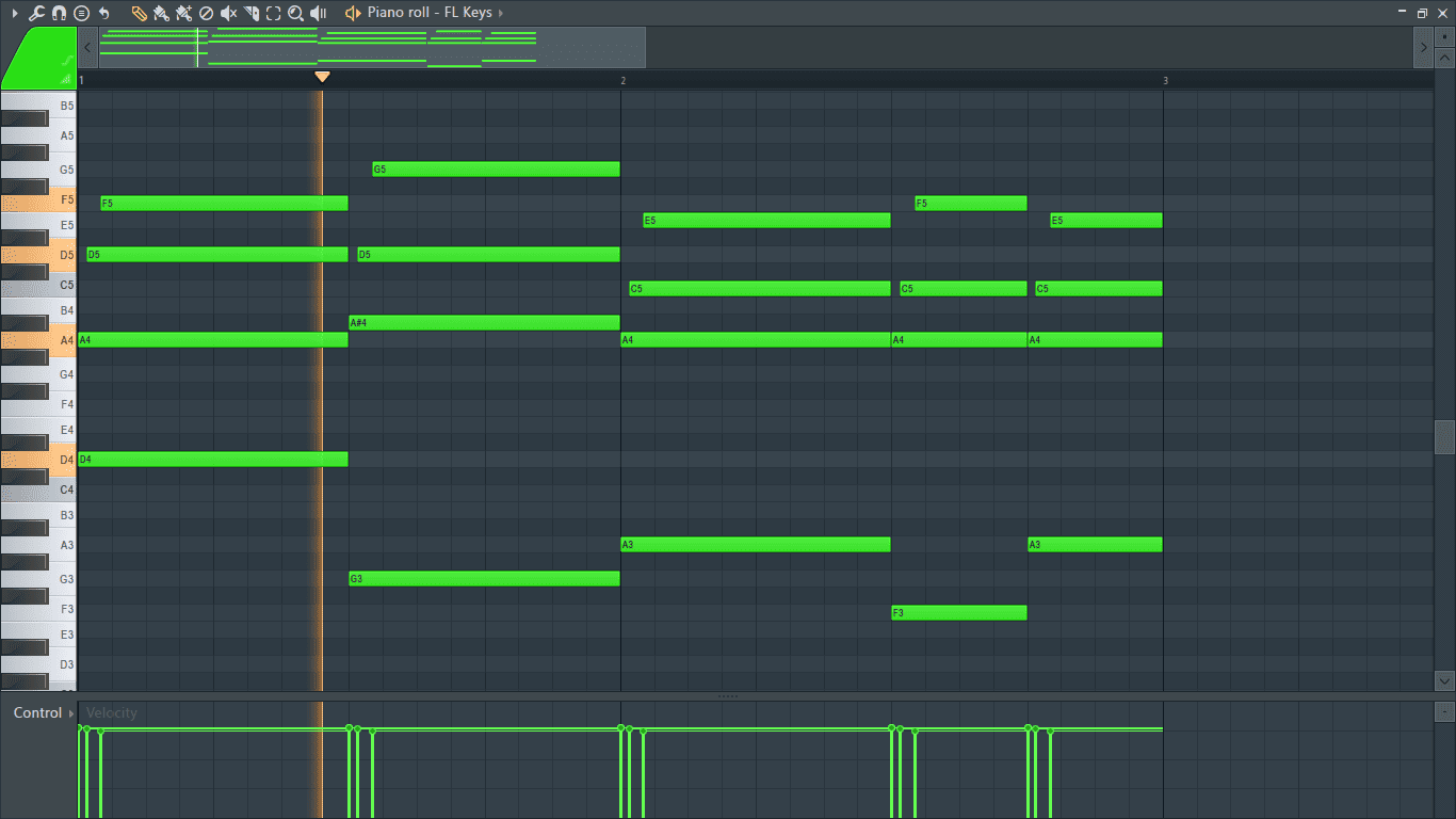 chord progression piano roll FL Studio