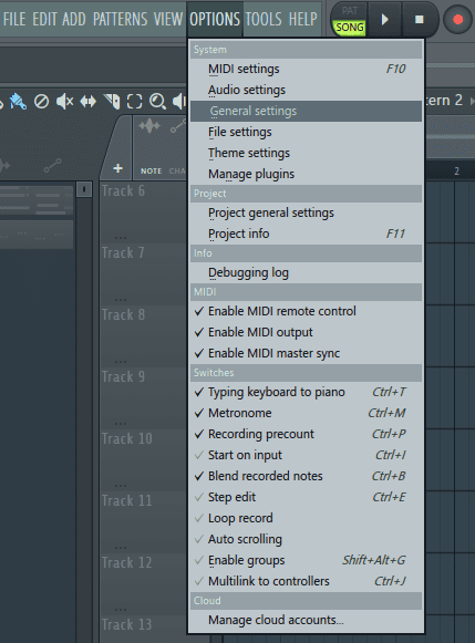 general settings FL Studio
