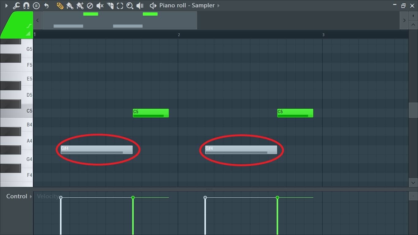 muted notes in piano roll FL Studio