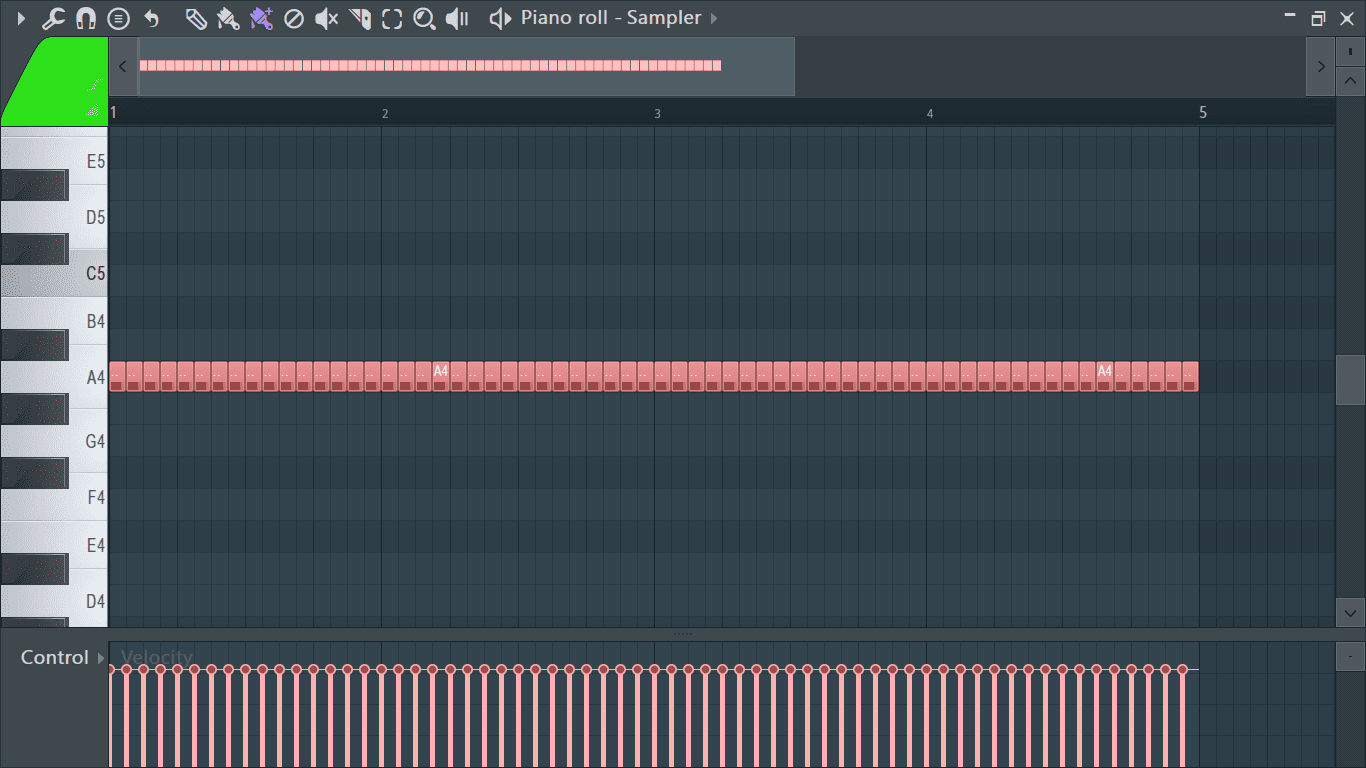 'Paint in Drum Sequencer Mode' example
