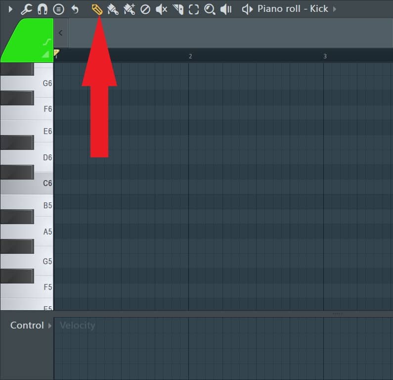 piano roll draw tool FL Studio