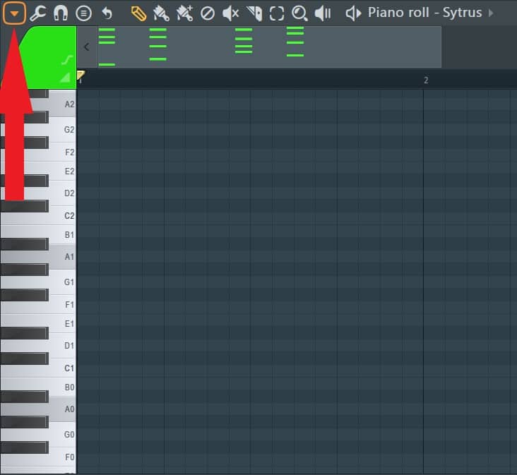 piano roll main menu icon FL Studio