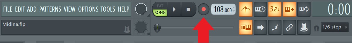 record button FL Studio