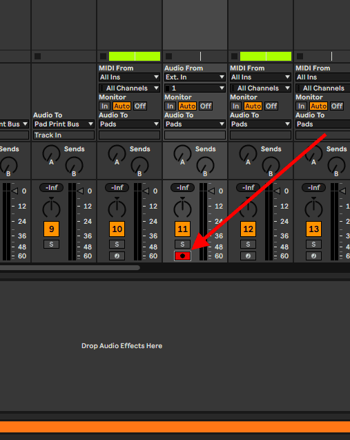 record enable ableton