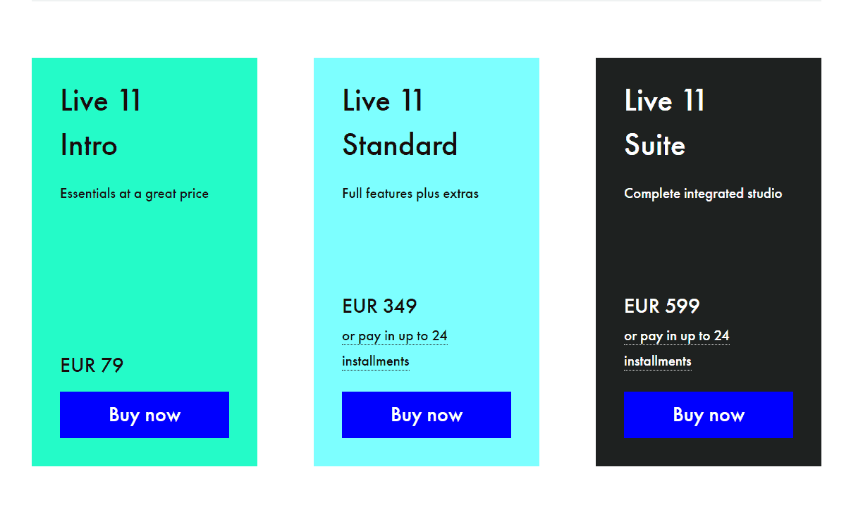 ableton live buying options