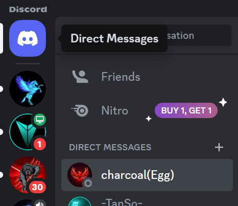 direct messages discord