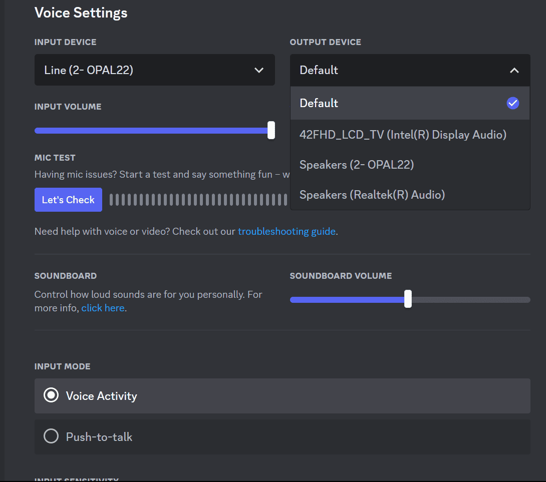 voice settings discord