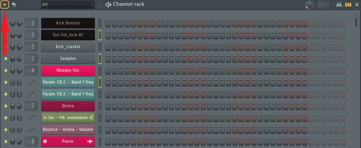 channel rack main menu FL Studio