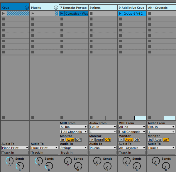 create clip session view ableton