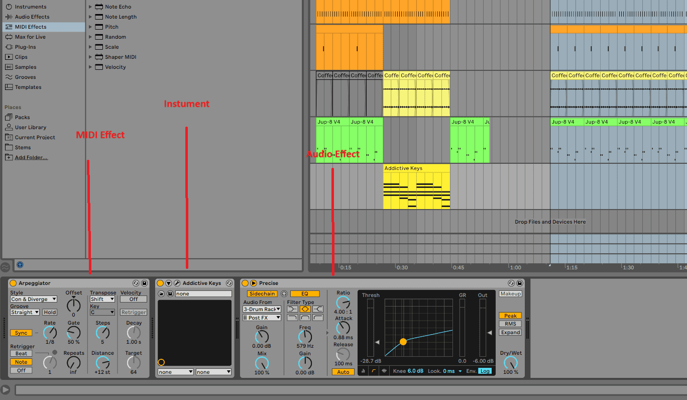 effect sequence Ableton