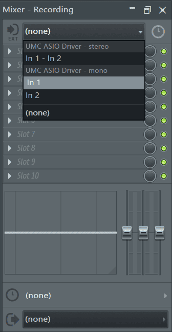 inputs available FL Studio