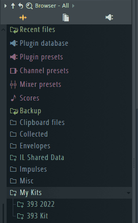 kits in browser FL Studio