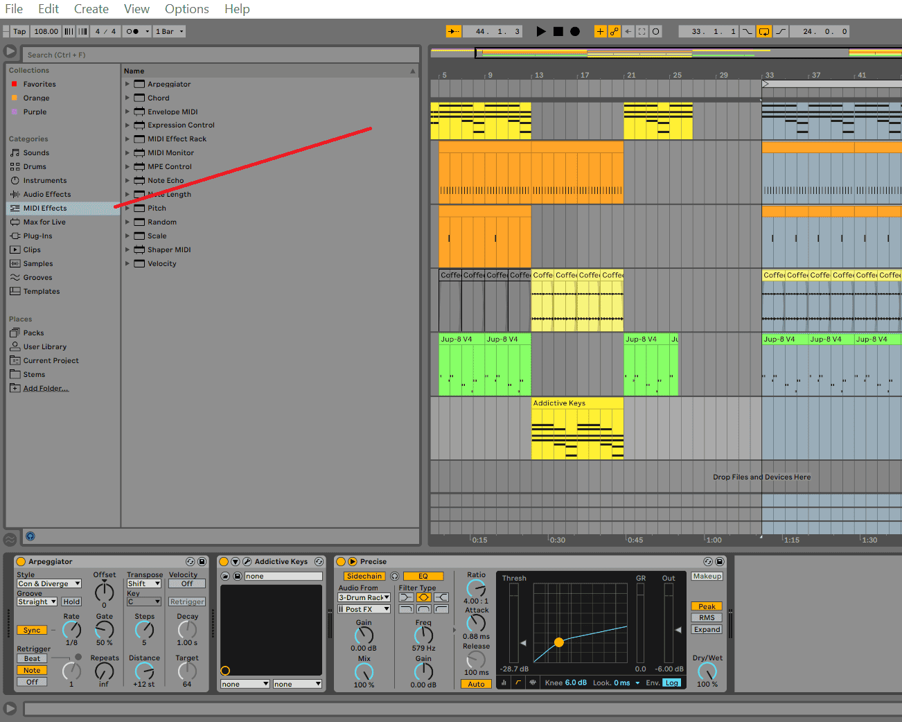 MIDI effects Ableton