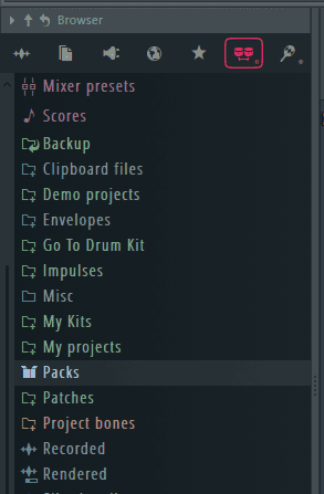 packs in browser FL Studio