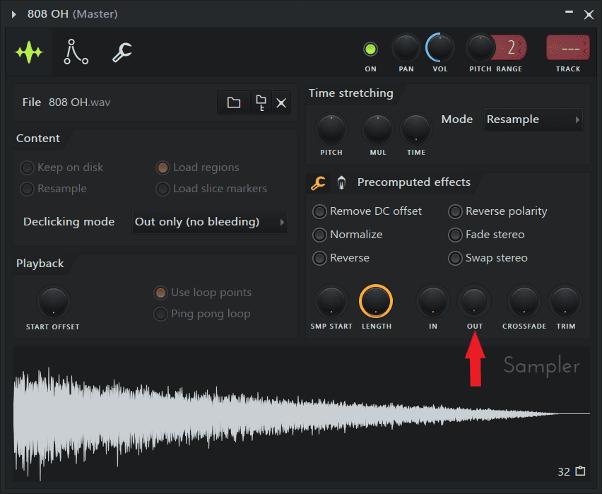 sampler settings FL Studio